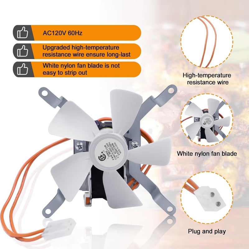 COMVIEE Upgraded Induction Fan Replacement Part for Pit Boss, Traeger, Camp Chef, Z Grills Pellet Grills - AC120V 60Hz Combustion Fan Kit - Image 3